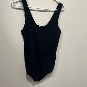 Women's Cotton Black Bodysuit